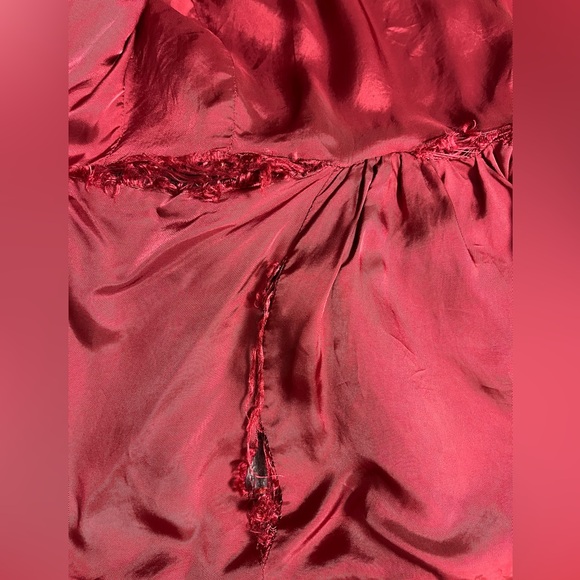 Burberry Brit  Wool Pea Coat Red Women’s US Size 6 Authentic (Read Description) - Picture 8 of 15